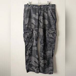 Men's Vintage Grey Camo Utility Cargo Pants